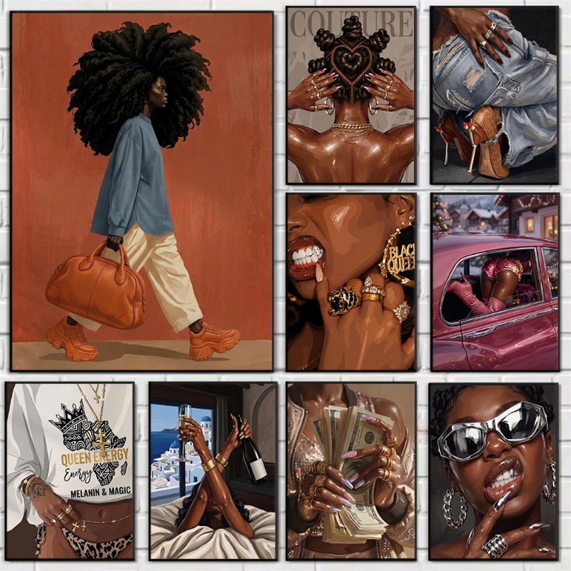 Queen Street Fashion - Póster de una chica negra con