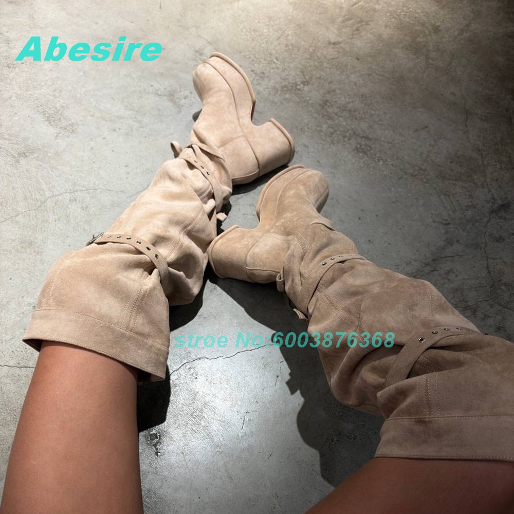 Botas altas hasta la rodilla d - Street Fashion Y2K reseña y precio