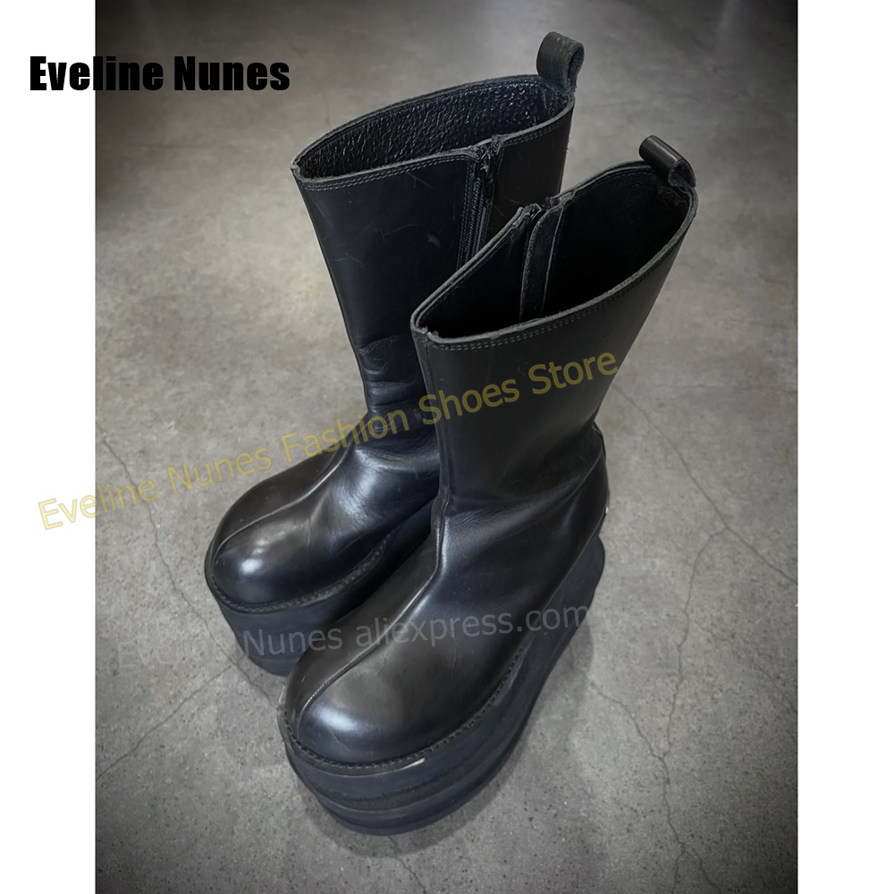 Botas de media caña con plataf - Street Fashion Y2K reseña y precio