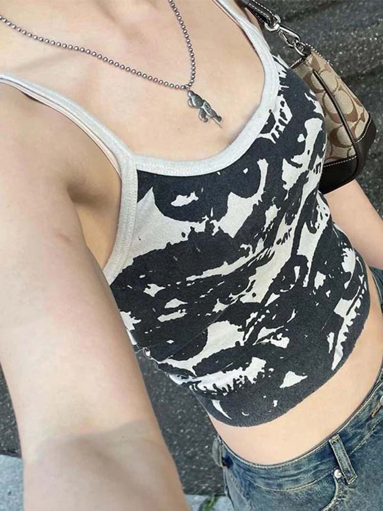 Camiseta gótica con estampado  - Street Fashion Y2K reseña y precio